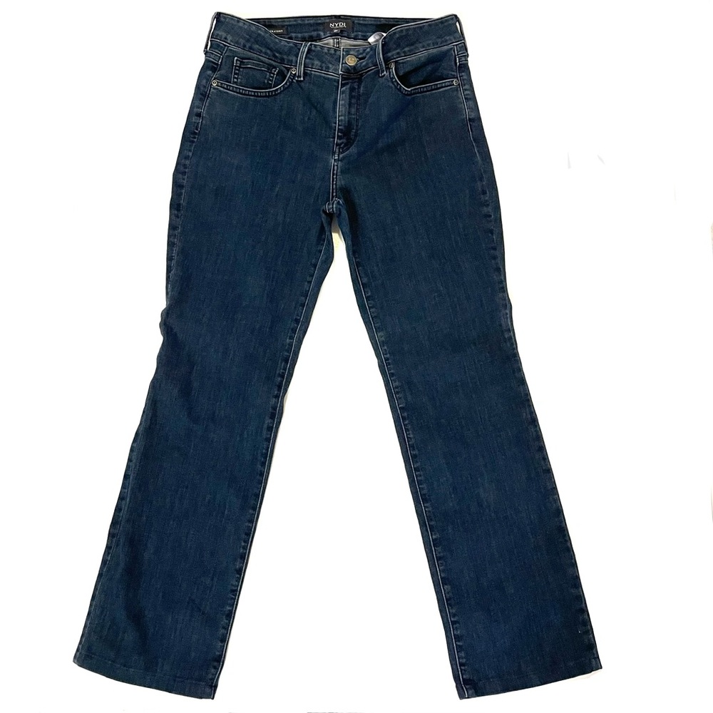NYDJ Marilyn Straight Leg Jeans Dark Blue